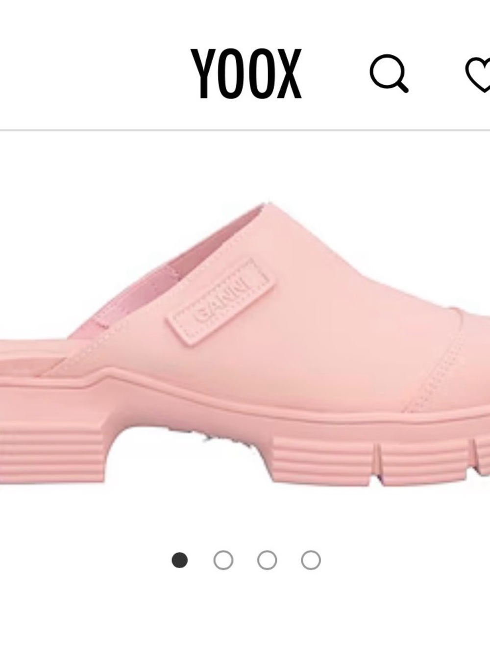 Ganni Pink Chunky Slip-On Rubber Mule Clogs